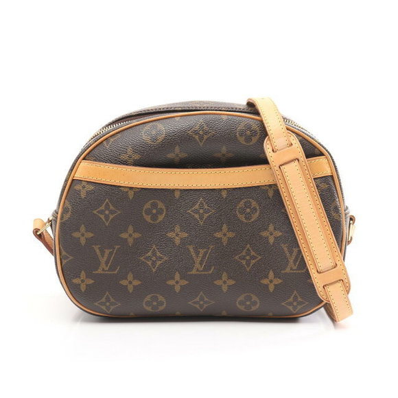 Louis Vuitton Blois Shoulder Bag Leather Monogram Brown - Picture 1 of 7